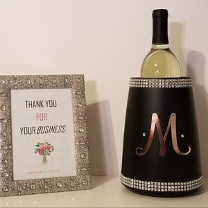 BLING AND ROSEGOLD MONOGRAM ACTIVE WINE COOLER